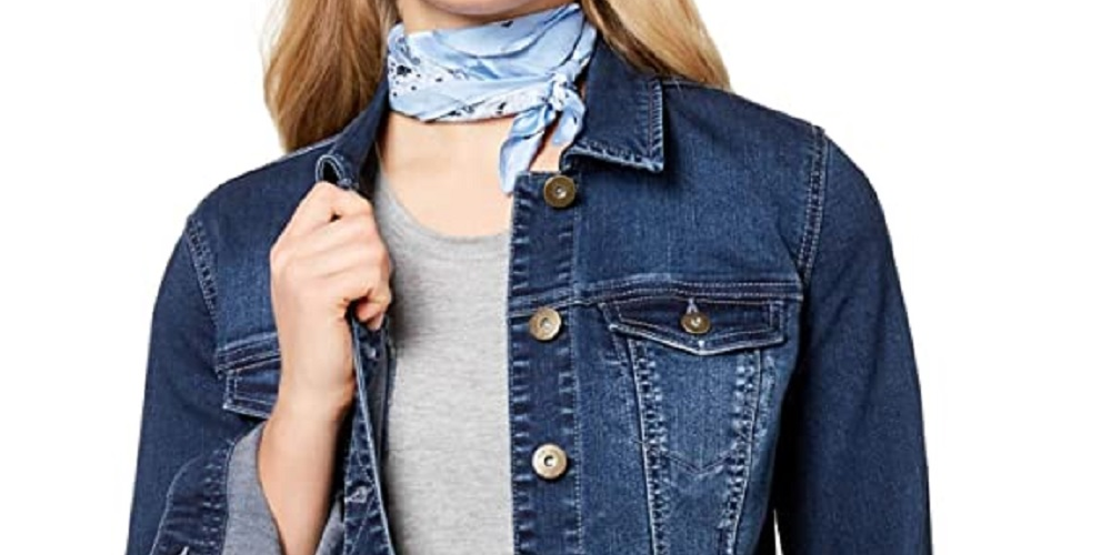 Maison Jules Women's Denim Jacket Blue Size Extra Large