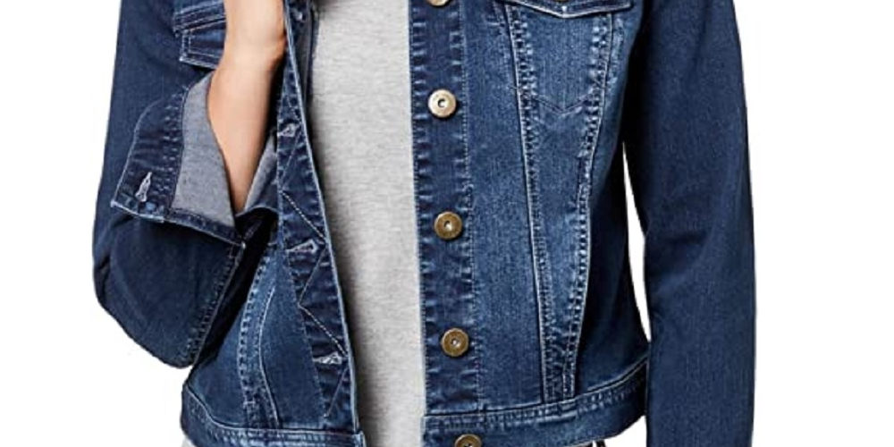 Maison Jules Women's Denim Jacket Blue Size Extra Large