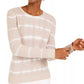 INC International Concepts Women's Cotton Tie-Dye Pullover Top Brown Size Small