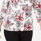 Karen Scott Women's Petite Printed Scoop-Neck Top  Mellow Rose Size Petite Small
