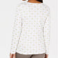 Karen Scott Women's Petite Camel-Print Top White Size Medium
