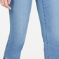 INC International Concepts Women's Double-Ruffle-Hem Ankle Jeans Blue Size 6