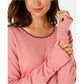 Ideology Women's Blanket-Stitch Cross-Back Top  Size Small