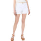 Maison Jules Women's Flat-Front Chino Shorts White Size 8