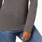 Karen Scott Women's Long-Sleeve Mock-Neck Cotton Top Charcoal Size Petite Petite