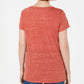 Style & Co Women's Petite Graphic T-Shirt Dark Orange Size Petite Large