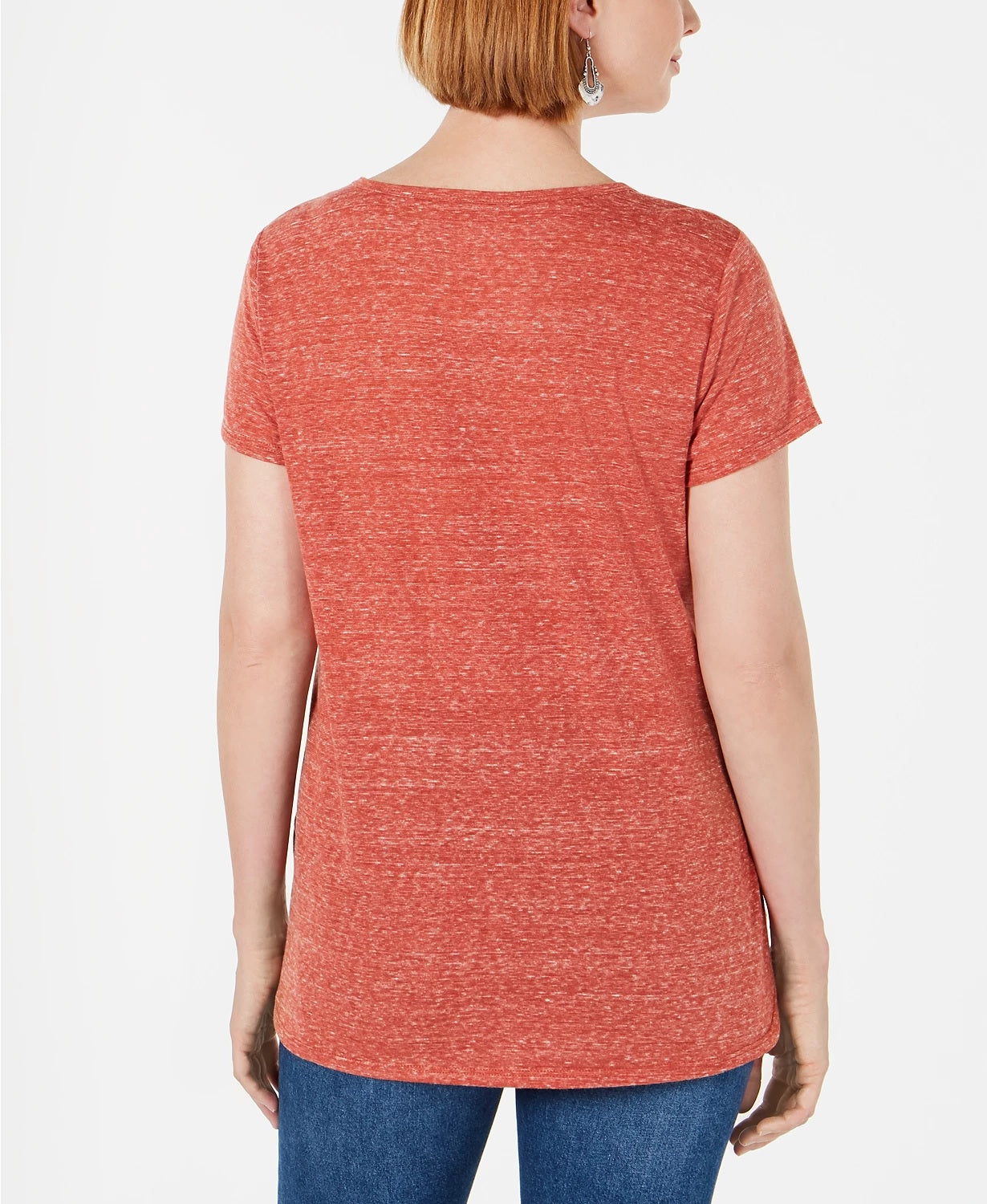 Style & Co Women's Petite Graphic T-Shirt Dark Orange Size Petite Large