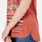 Style & Co Women's Petite Graphic T-Shirt Dark Orange Size Petite Large