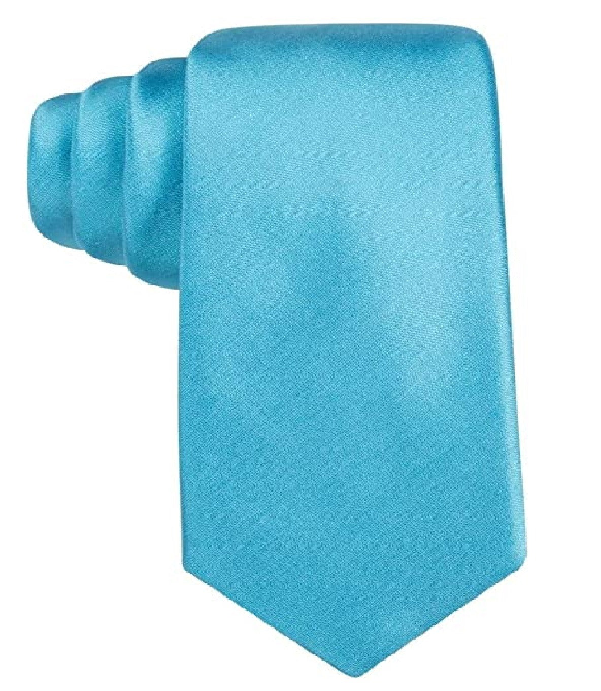 Alfani Men's Solid Texture Slim Tie Aqua One Size