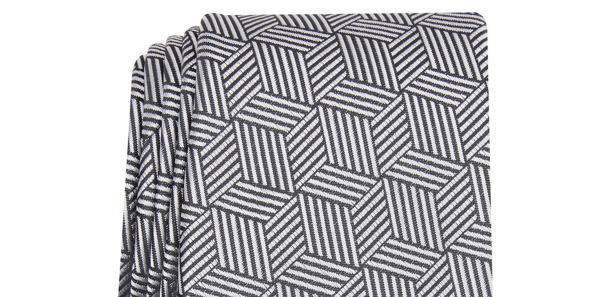 Alfani Men's Geometric Tie Blue Size Regular
