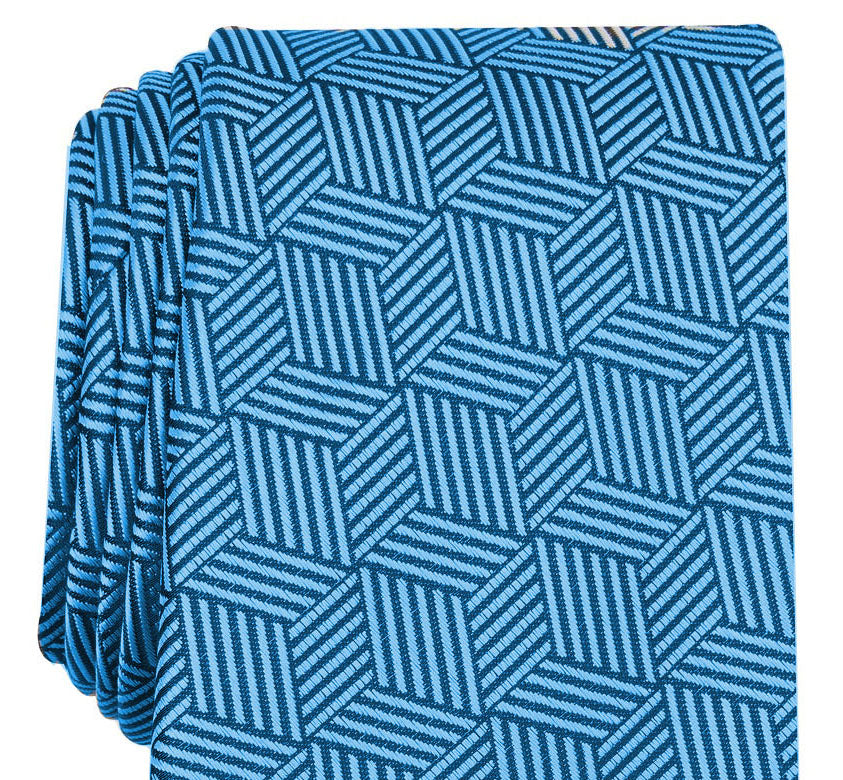 Alfani Men's Geometric Tie  Navy Size Regular