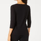 Karen Scott Women's Foil-Printed Cotton Top Black Size Small
