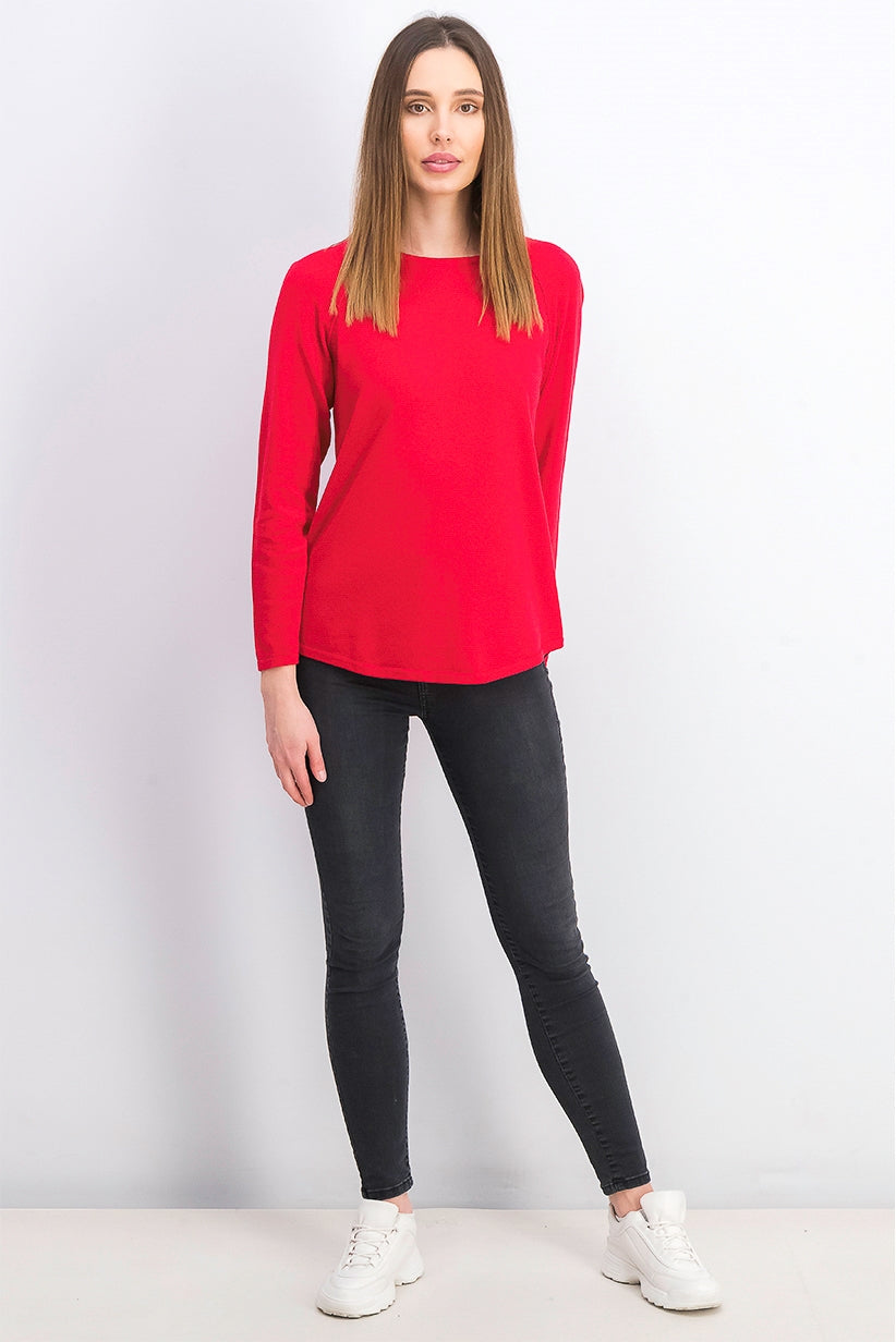Karen Scott Women's Petite Cotton Sweater Red Size Petite