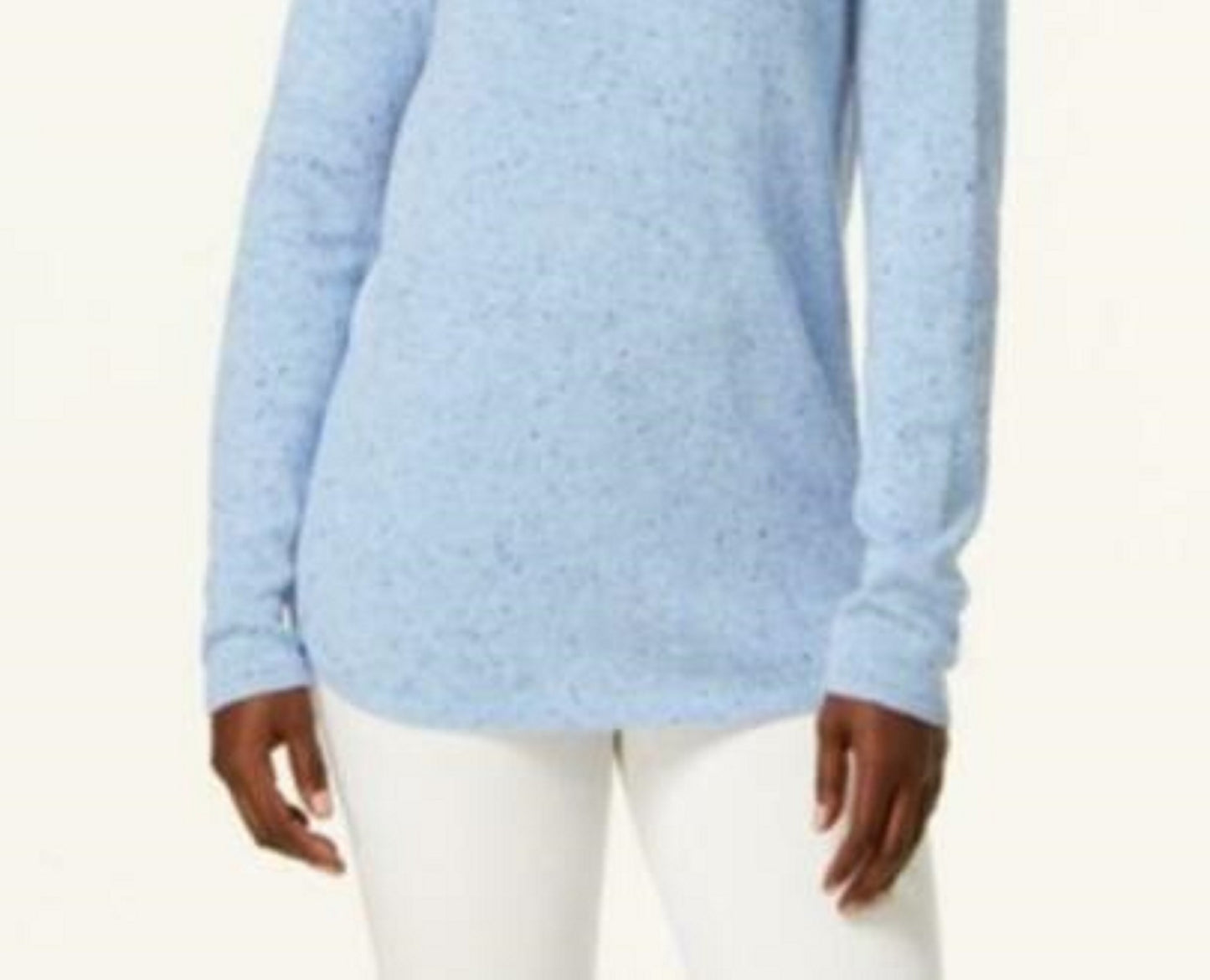 Karen Scott Women's Curved-Hem Sweater Blue Size Small