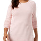 Karen Scott Women's Curved-Hem Sweater Purple Size Extra Large