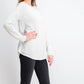 Karen Scott Women's Curved-Hem Sweater White Size Medium