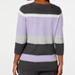 Karen Scott Women's Striped Boatneck Sweater Purple Size 2 Extra Large