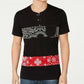 American Rag Men's Bandana Stripe Henley Black Size Large