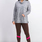 Karen Scott Women's Sport Space-Dyed Cowlneck Top Gray Size Large