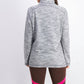 Karen Scott Women's Sport Space-Dyed Cowlneck Top Gray Size Medium