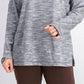 Karen Scott Women's Sport Space-Dyed Cowlneck Top Gray Size XX-Large