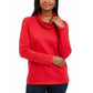 Karen Scott Women's Sport Cowl-Neck Top Red Size Medium