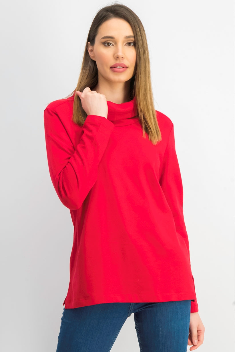 Karen Scott Women's Sport Cowl-Neck Top  Red Size 2 Extra Large