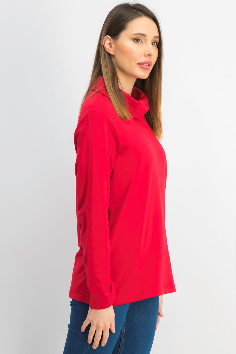 Karen Scott Women's Sport Cowl-Neck Top  Red Size 2 Extra Large