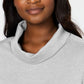 Karen Scott Women's Petite Sport Cowl-Neck Top Gray Size Small