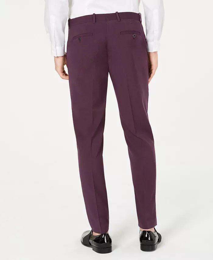 INC International Concepts Men's Slim-Fit Purple Pants Purple Size 38X32