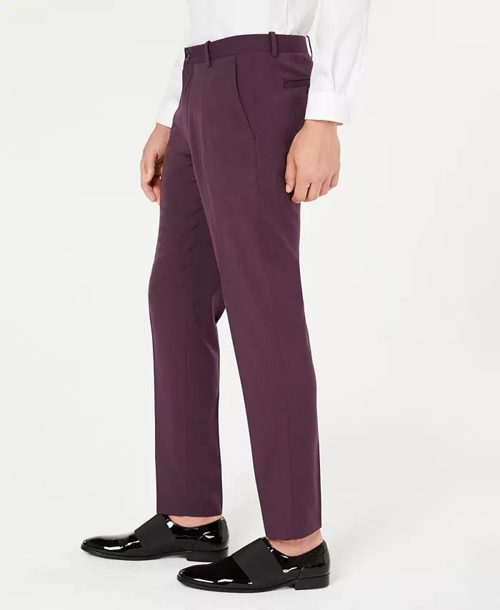 INC International Concepts Men's Slim-Fit Purple Pants Purple Size 38X32