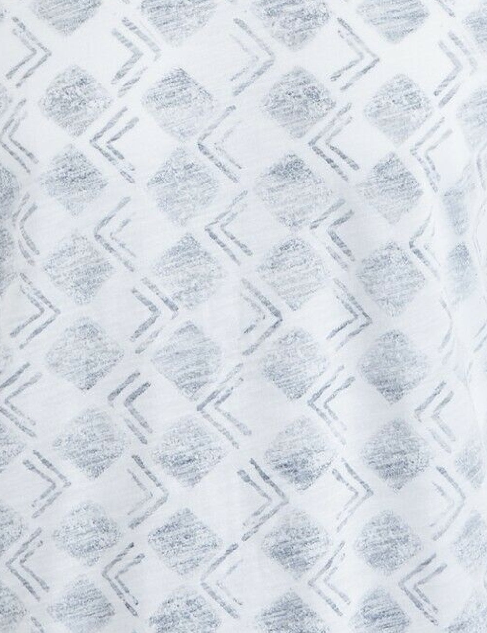 American Rag Mens Geometric Print V-Neck T-Shirt White Size 2 Extra Large