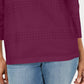Karen Scott Women's Square-Neck Lace-Stripe Top Red Size Medium