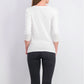 Karen Scott Women's Square-Neck Lace-Stripe Top White Size Small