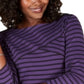 Karen Scott Women's Striped Crossover Top Purple Size Small