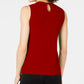 INC International Concepts Women's Crisscross Cutout Top Red Size Small