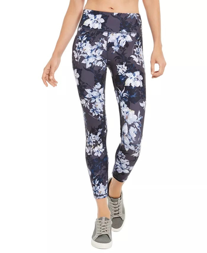Ideology Women's Botanic Printed Leggings Navy Size Large