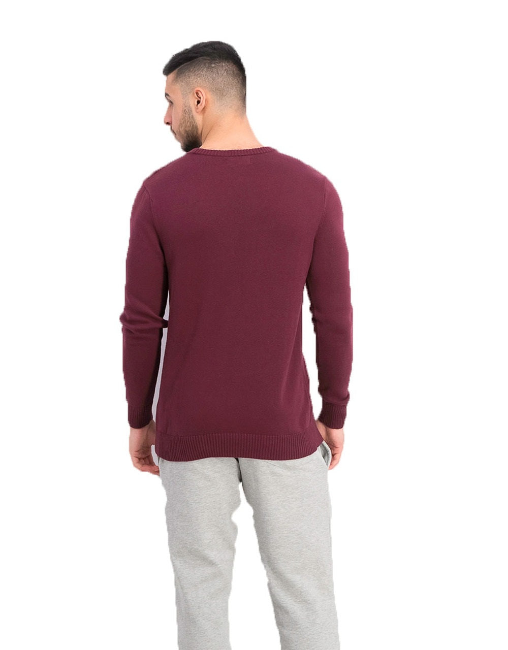 Club Room Men's Textured Cotton Sweater Wine Size Small