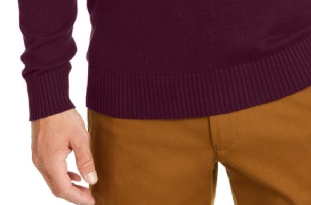 Club Room Men's Textured Cotton Sweater Wine Plum Size Small
