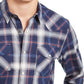 American Rag Men's Plaid Harvey Western Blue Size Extra Large