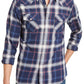 American Rag Men's Plaid Harvey Western Blue Size Extra Small