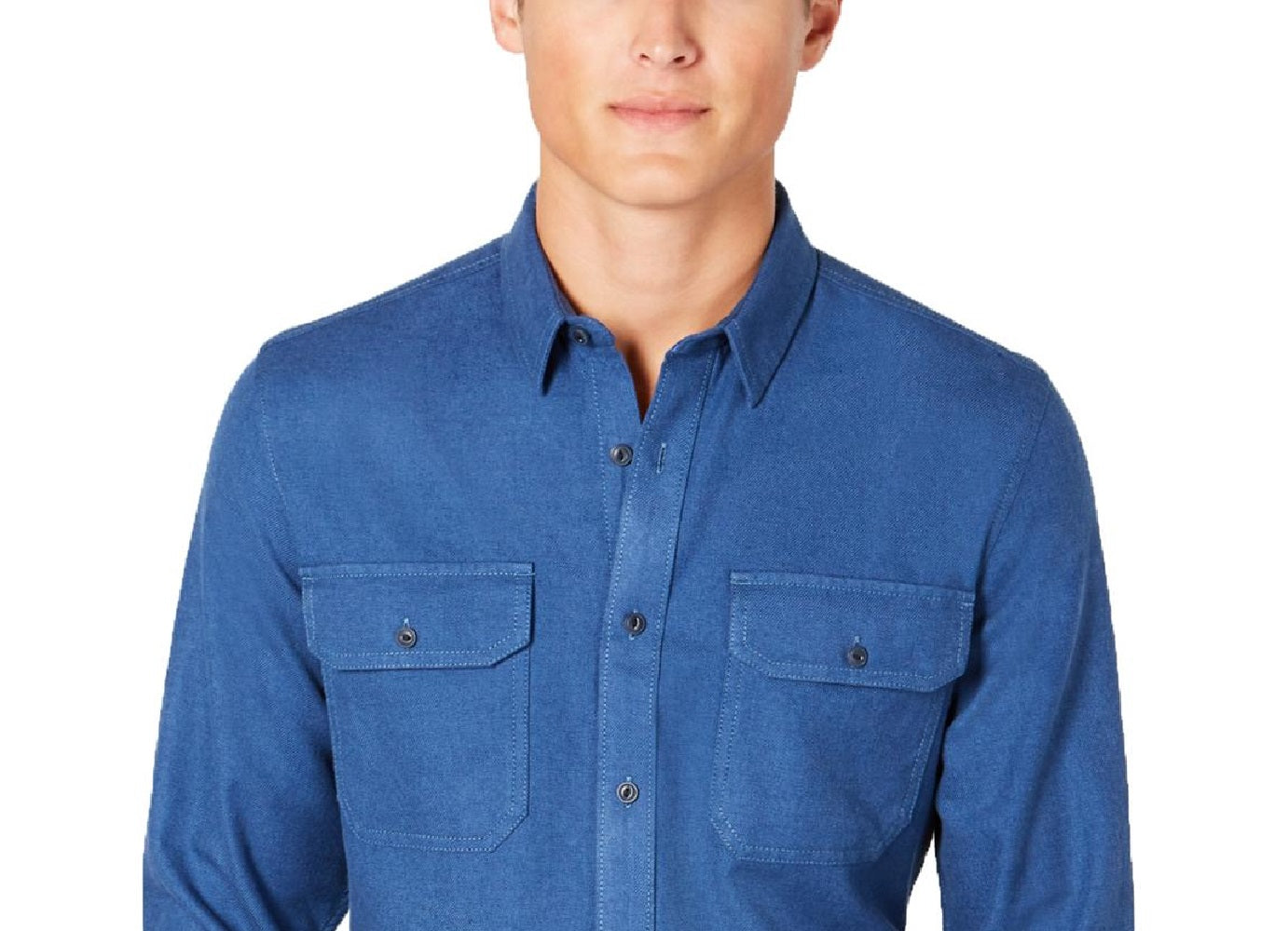 American Rag Men's Grindle Textured Shirt  Blue