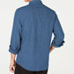 American Rag Men's Grindle Textured Shirt Blue Size X-Large