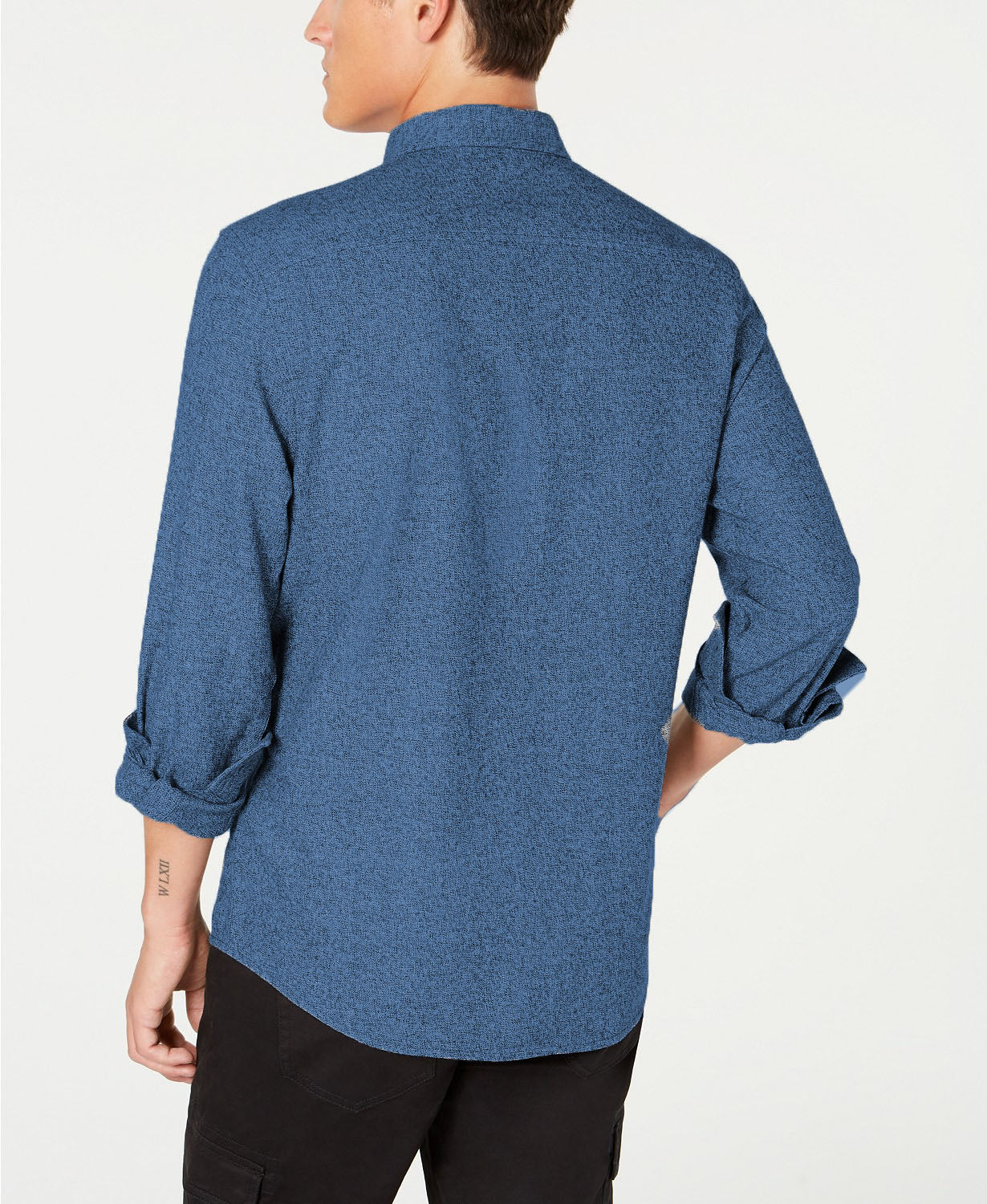 American Rag Men's Grindle Textured Shirt Blue Size X-Large