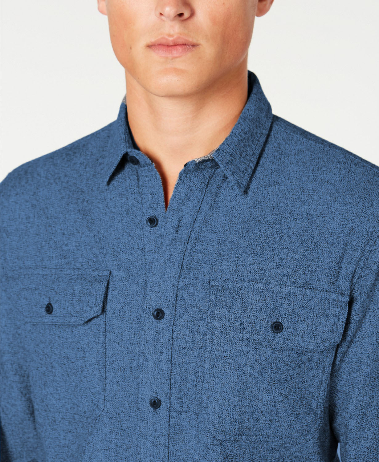 American Rag Men's Grindle Textured Shirt Blue Size X-Large