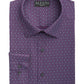 Alfani Men's Alfatech Slim-Fit Performance Stretch Moisture-Wicking Geo-Print Dress Shirt Purple Size 32-33