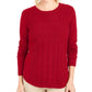 Charter Club Women's Cable Sweater Dark Red Size Medium