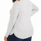 Charter Club Women's Plus Size Cable-Knit Button-Trim Sweater Gray Size 0X