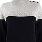 Charter Club Women's Metallic Colorblocked Crewneck Sweater  Gray Size Extra Small