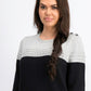 Charter Club Women's Petite Lurex Knit Sweater  Gray Size Large